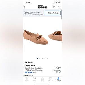 Journee Collection Cordell Rolo Link Loafer - Wide Width (Women) TAUPE, Size 9 W